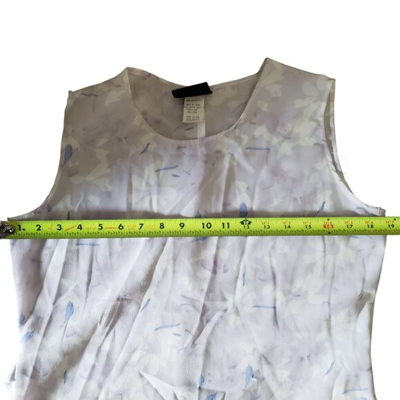 Vintage Pastel Light Purple Floral‎ Maxi Slip Dress Cottagecore Church Feminine - Picture 4 of 6